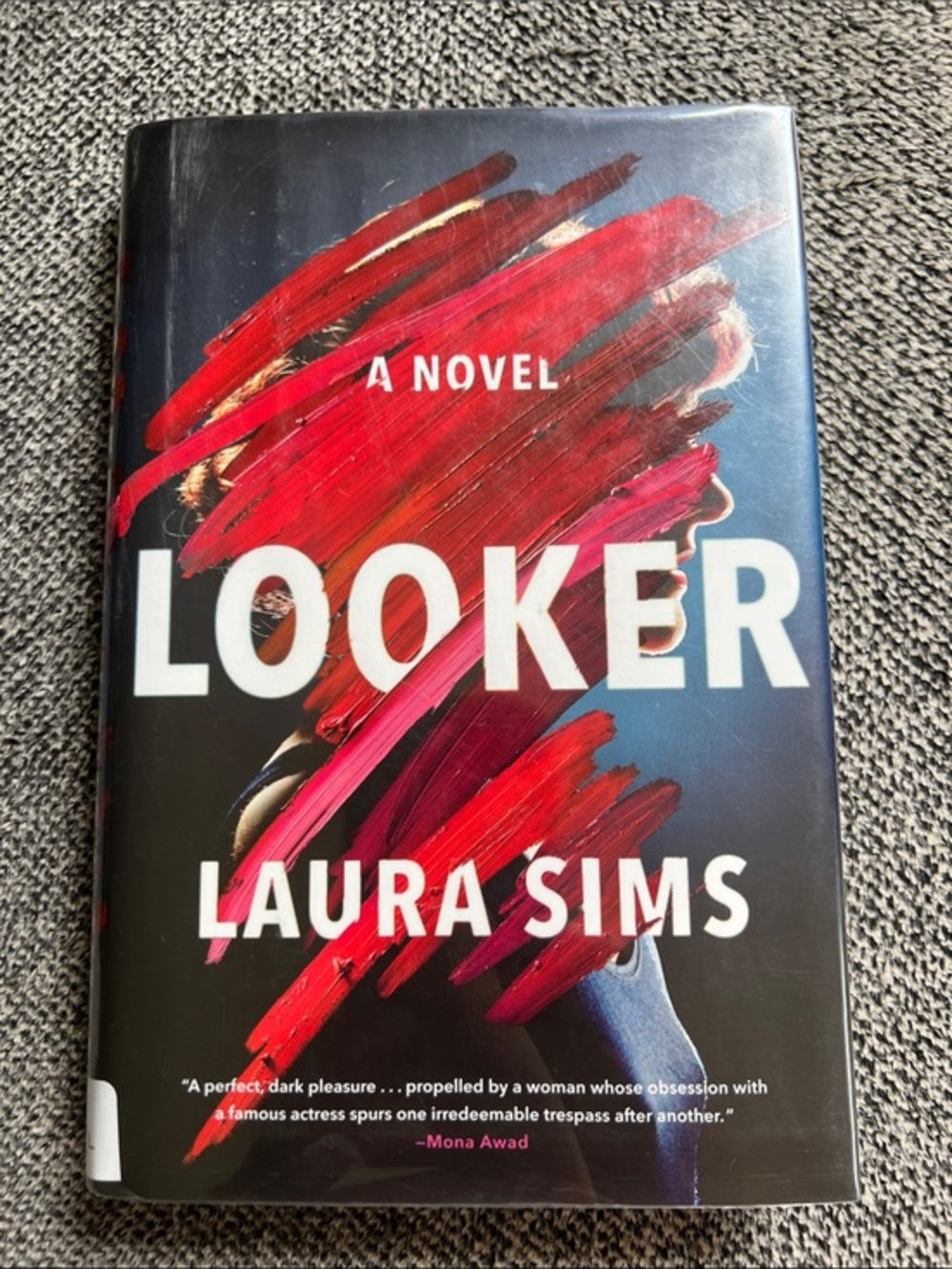 Looker by Laura Sims - Bold Red & Pink Cover